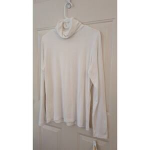 Vintage Talbots NWT Large White Turtleneck, Small spot as pictured, Lightweight